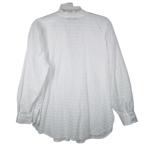 The Nines by Hatch Long Sleeve Pintuck Maternity Shirt White size XXL - Picture 4 of 9